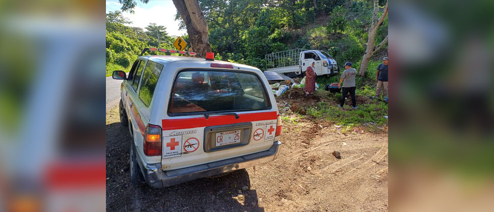 Siete personas resultan lesionadas en fuerte accidente de tránsito en la carretera antigua a Santa Ana