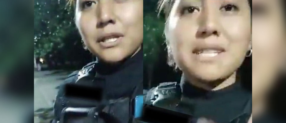 Mujer exhibe a policía trabajando “pasada de copas” en México
