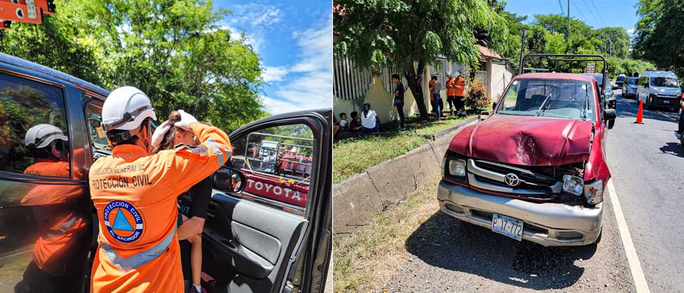 Múltiple accidente de tránsito deja una personas lesionada