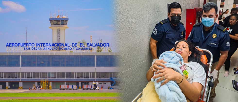 Mujer da a luz en el aeropuerto internacional de El Salvador