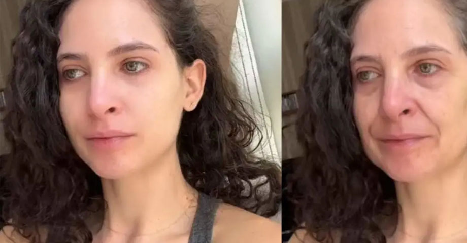 Tiktoker prueba filtro de envejecimiento y no pudo contener el llanto de la emoción