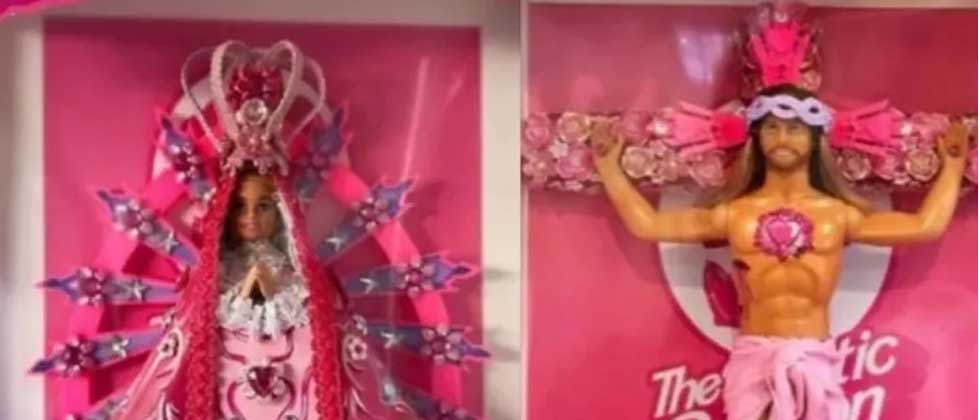 Barbie Virgen y Ken Cristo crucificado causan polémica en redes sociales
