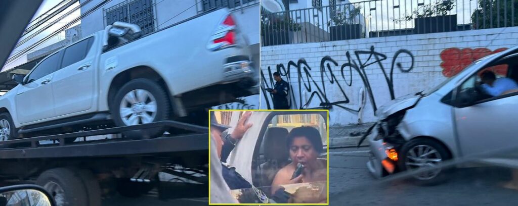 Detienen a conductor que causó accidente esta mañana en San Salvador: Manejaba con 203 grados de alcohol