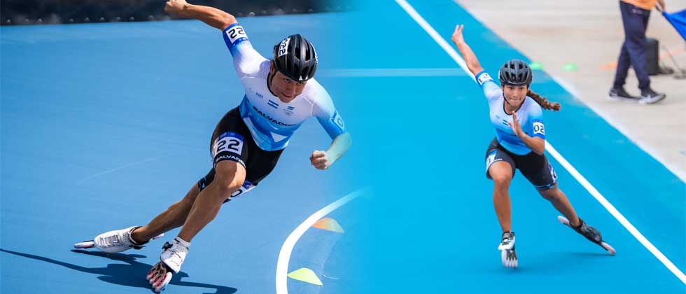 El Salvador logra doble bronce en Patinaje 500 metros
