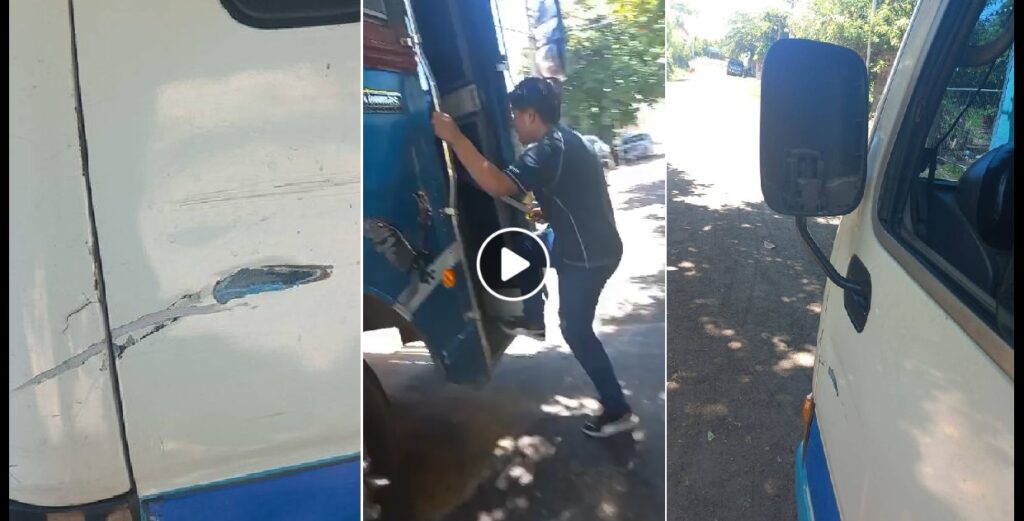 Motoristas y ayudante protagonizan discusión «con machete incluido» en San Miguel (VIDEO)
