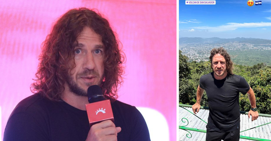 Carles Puyol, exestrella del Barcelona, visita El Salvador