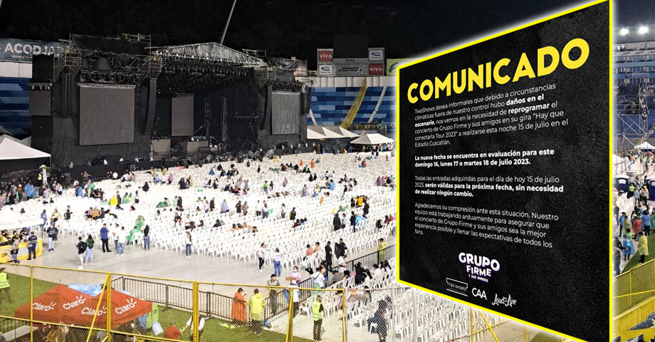 TwoShows confirma la suspensión del concierto de Grupo Firme