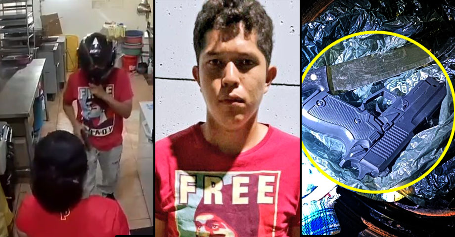 Con pistola de juguete: Entró a robar a un negocio de comida y terminó arrestado