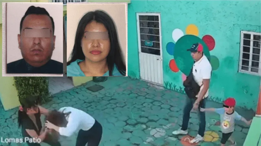 Arrestan a pareja que golpeó salvajemente a maestra de kínder en México