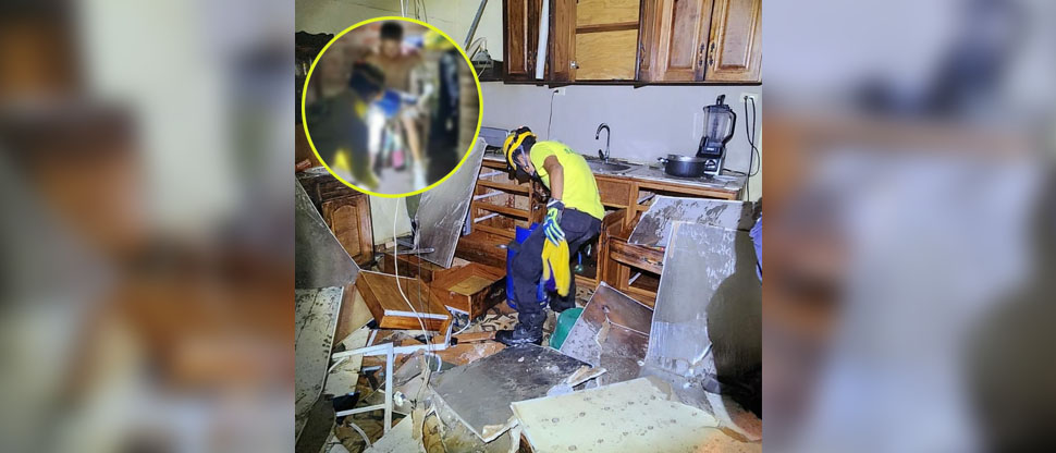 Explosión de tambo de gas deja un lesionado en una vivienda de Ciudad Arce
