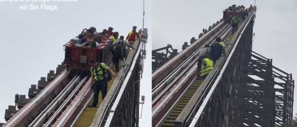 Turistas quedan atrapados en un juego mecánico de Six Flags en México