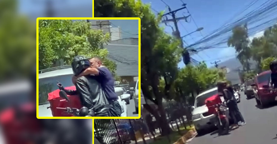 Intolerancia: Conductor agrede a repartidor de comida en pleno tráfico de San Salvador