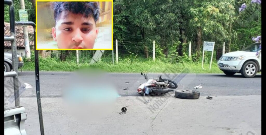 Él era David, joven que perdió la vida este sábado tras chocar de frente con un carro en Santiago Nonualco