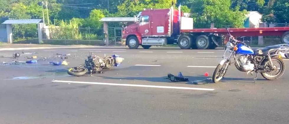 Motociclista pierde la vida tras brutal choque en Sonsonate
