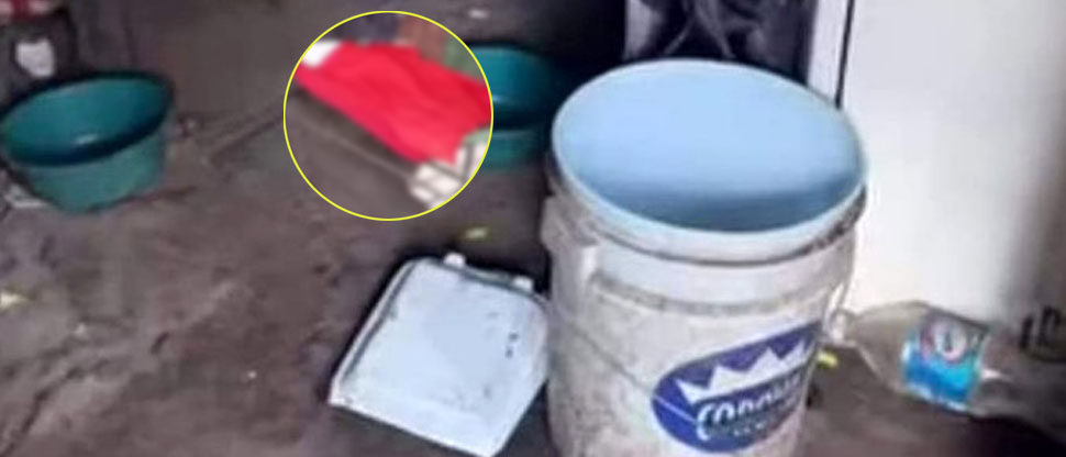 Niño de un año se ahoga dentro de una cubeta con agua por un descuido de su madre
