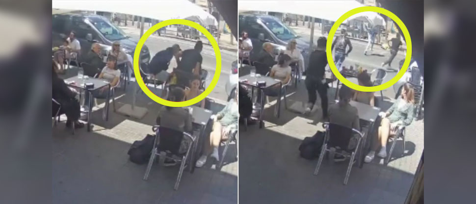 Viralizan video donde hombres que, después de comer, salen corriendo sin pagar