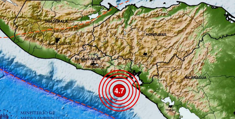 Nuevo sismo sacude a El Salvador, la tarde de este miércoles