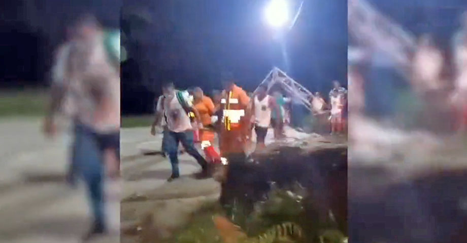 Tablero de baloncesto cae sobre un joven causándole fuertes lesiones