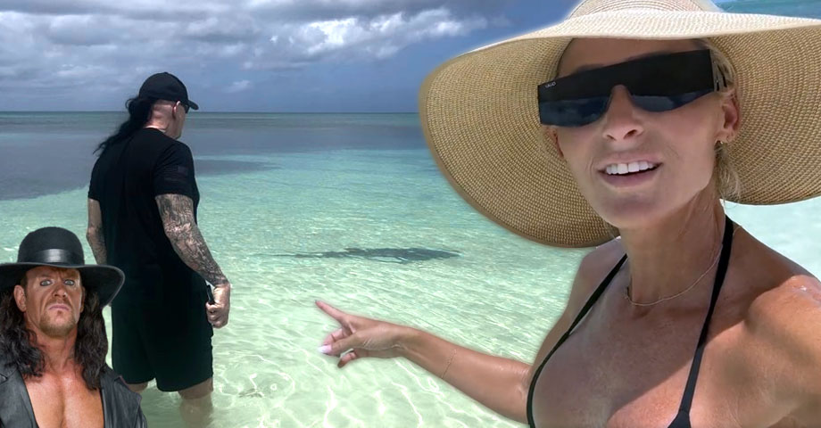 El Undertaker se enfrentó a un tiburón para proteger a su bella esposa