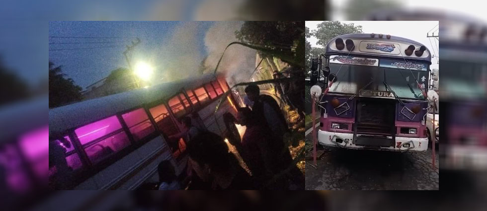 Autobús de la ruta 6 se incendia en plena marcha y algunos pasajeros salieron por la ventana