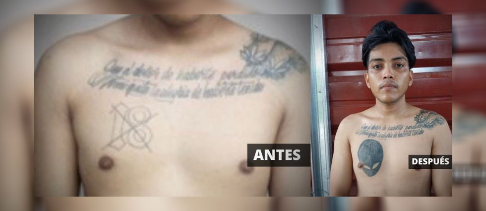 Cae homeboy de la 18-R que intentó ocultarse tatuaje para evitar la cárcel