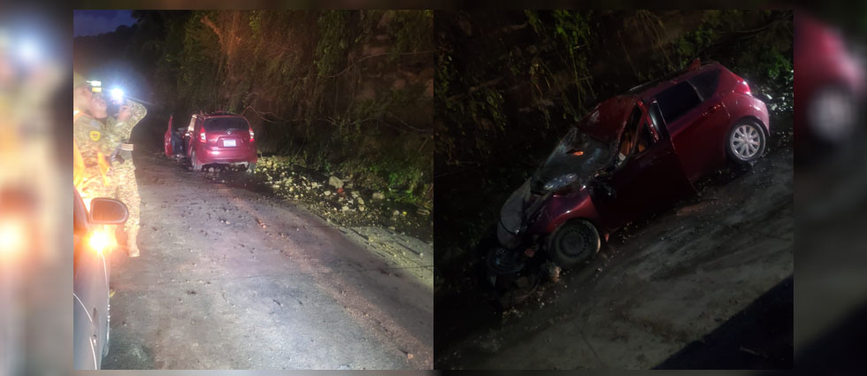 Un lesionado tras nuevo derrumbe en carretera Los Chorros esta noche de martes: está habilitado el paso