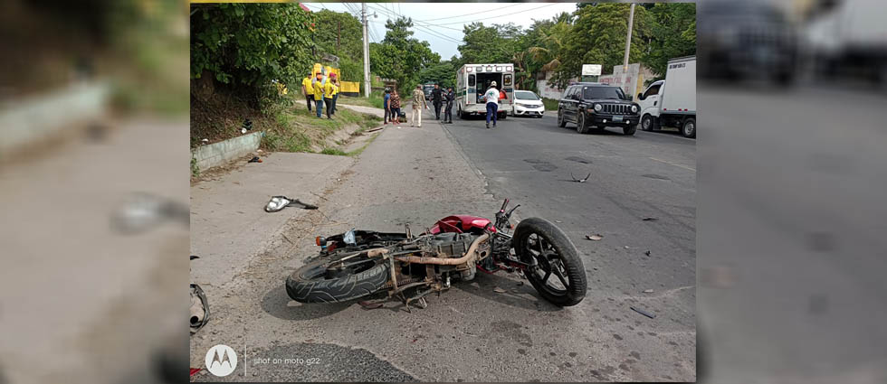 Hombre sufre fuerte accidente sobre la Troncal del Norte
