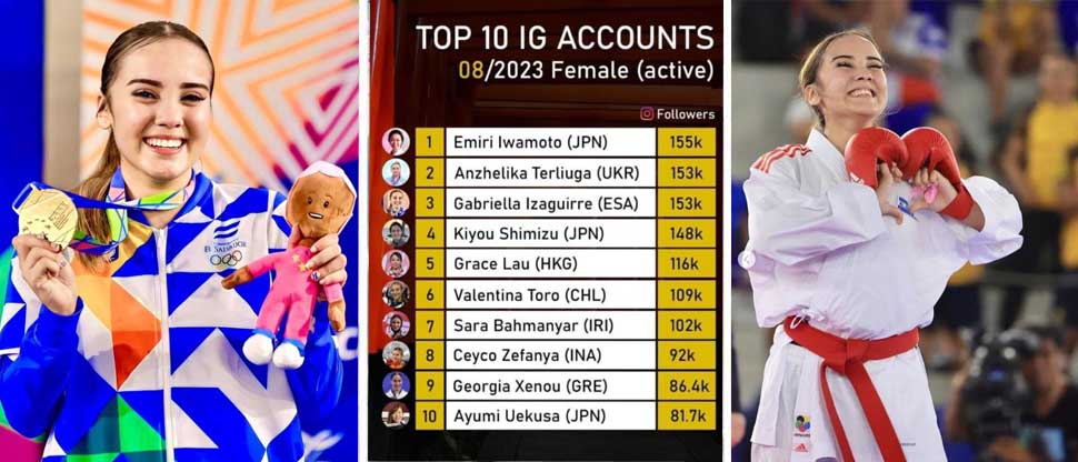 Gabriella Izaguirre está en el top 10 de karatecas con más seguidores en redes sociales en el mundo