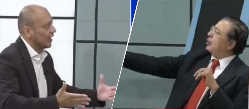 Analista Ronal Umaña pierde el control con otro analista de oposición por no defender a diputado de ARENA detenido