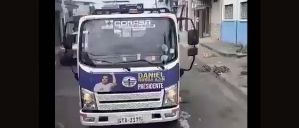 Reportan balacera durante recorrido del candidato presidencial Daniel Noboa de Ecuador