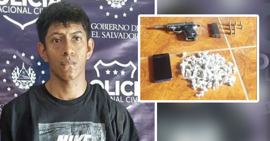 Capturan con drogas y armas a palabrero de la MS en Nahuizalco