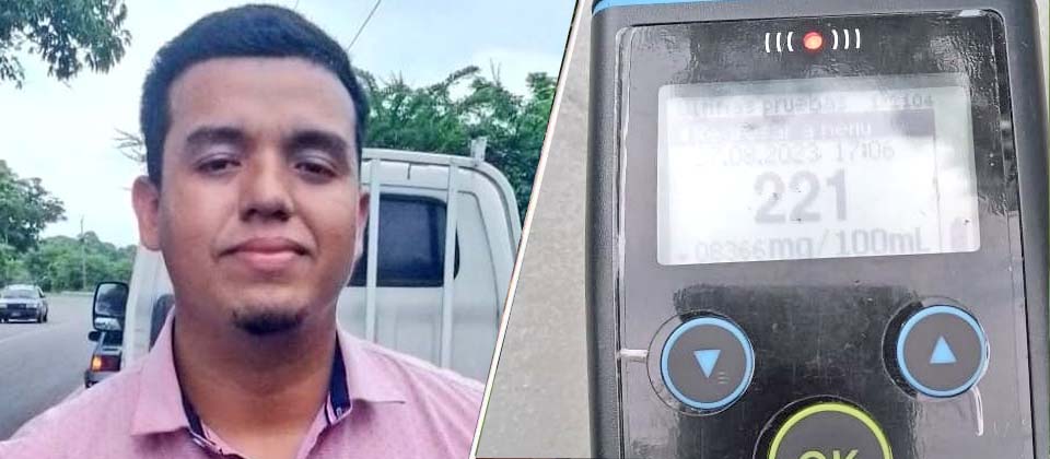 Detienen a conductor que manejaba borracho y  no le importaba provocar un accidente