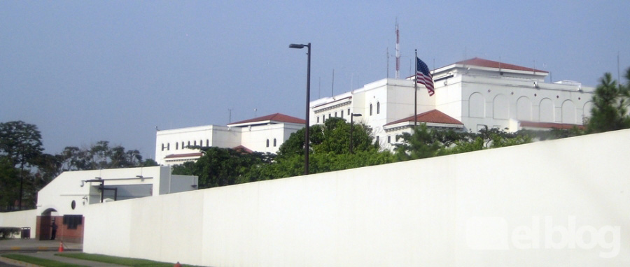 Embajada de EEUU anuncia el cierre de la calle aledaña a su sede en Santa Elena