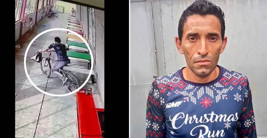 Capturan a sujeto que fue captado robando bicicletas en Santa Ana
