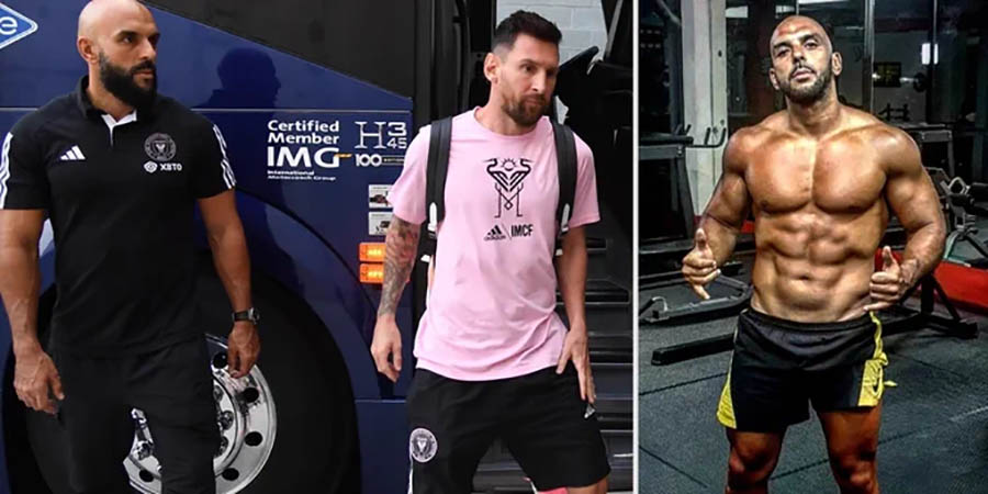 Yassine Cheuko, un exsoldado que combatió en Medio Oriente, es el encargado de cuidar a Messi en Miami
