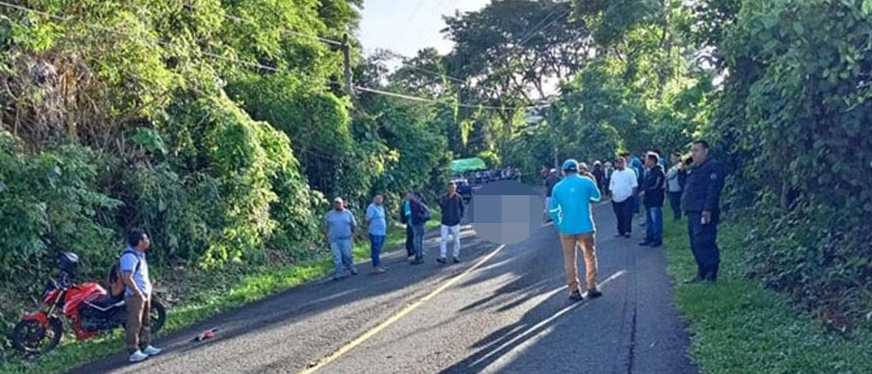 Motociclista muere al accidentarse en Tecapán, Usulután