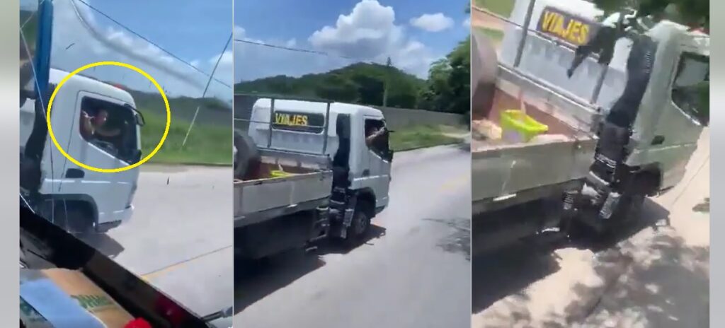 Sujeto le cruza el camión a motorista del transporte colectivo en un nuevo acto de intolerancia (VIDEO)