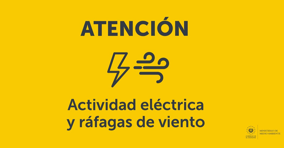 MARN: Tormentas y actividad eléctrica afectarían a los municipios del Gran San Salvador