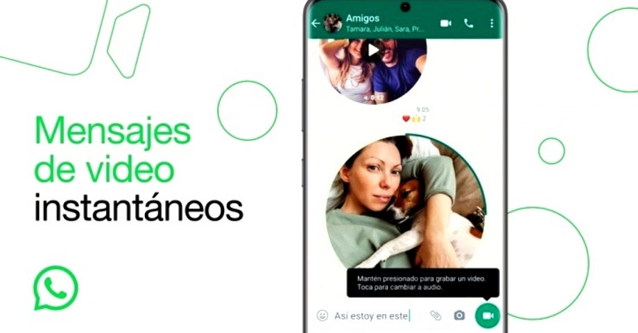 Ya puedes mandar mensajes de video instantáneo por WhatsApp