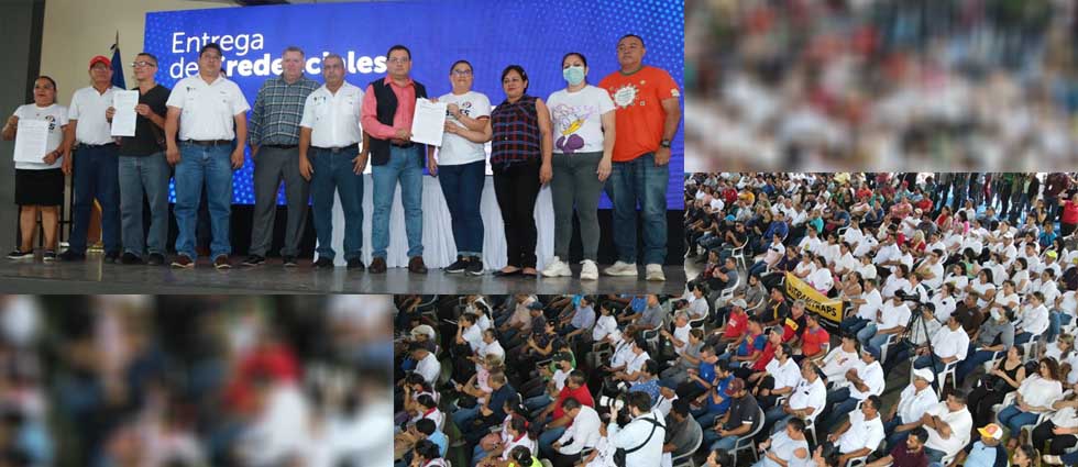 Ministro Castro entrega 1,300 credenciales a sindicalistas: «Los verdaderos dirigentes deben alejarse de prácticas corruptas»