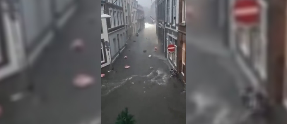 Fuertes lluvias inundan las calles de Países Bajos