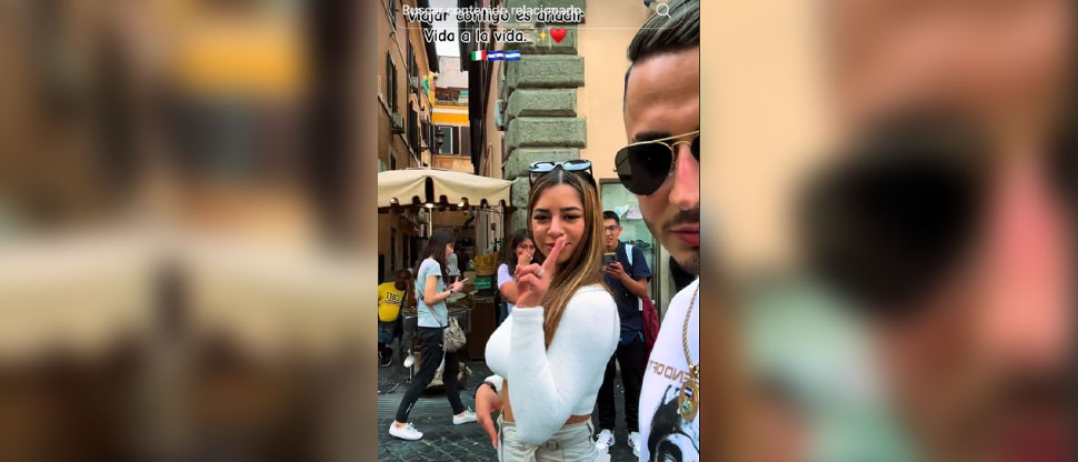 El Ricky presume sus vacaciones en Italia junto a su novia hondureña 