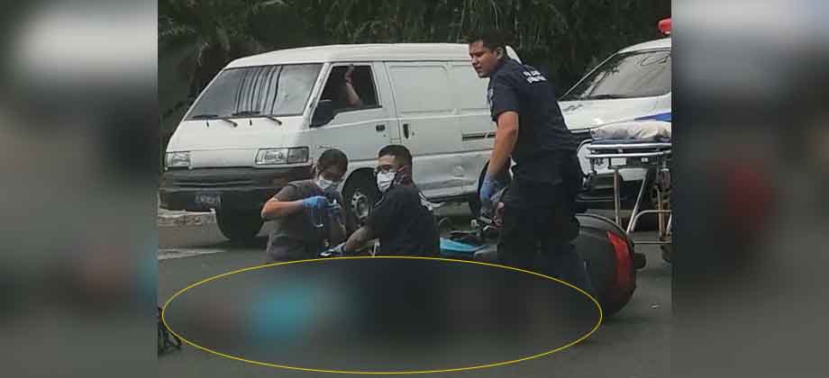 Reportan motociclista accidentado en Paseo General Escalón