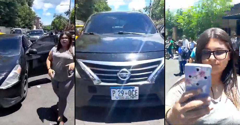 Denuncian a mujer que no respetó señalización afuera de una escuela y puso en peligro a estudiantes