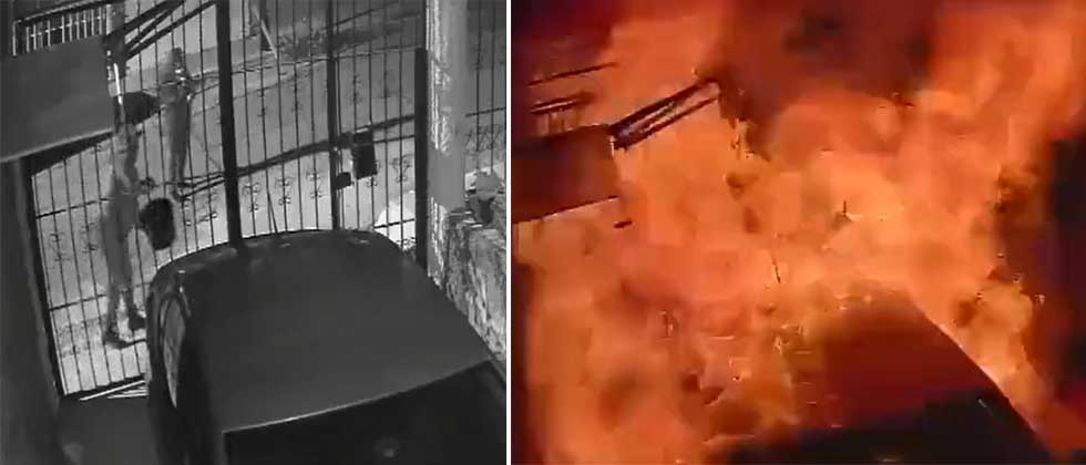 Mujeres arrojan gasolina y prenden fuego a un vehículo porque no las dejaron estacionarse frente a la cochera