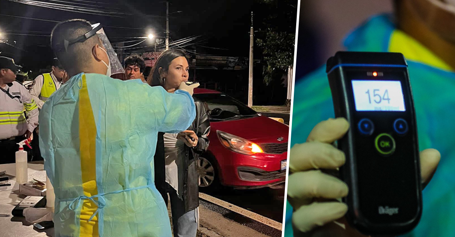 CAPTURADA: Sorprenden a mujer que conducía bajo los efectos del alcohol en San Salvador