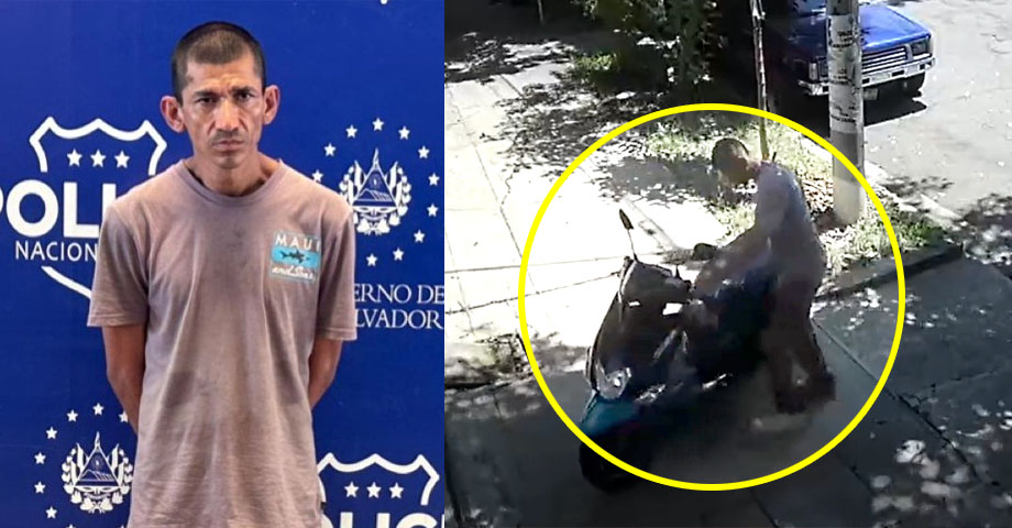 PNC confirma la captura de sujeto que hurtó una motocicleta en San Salvador