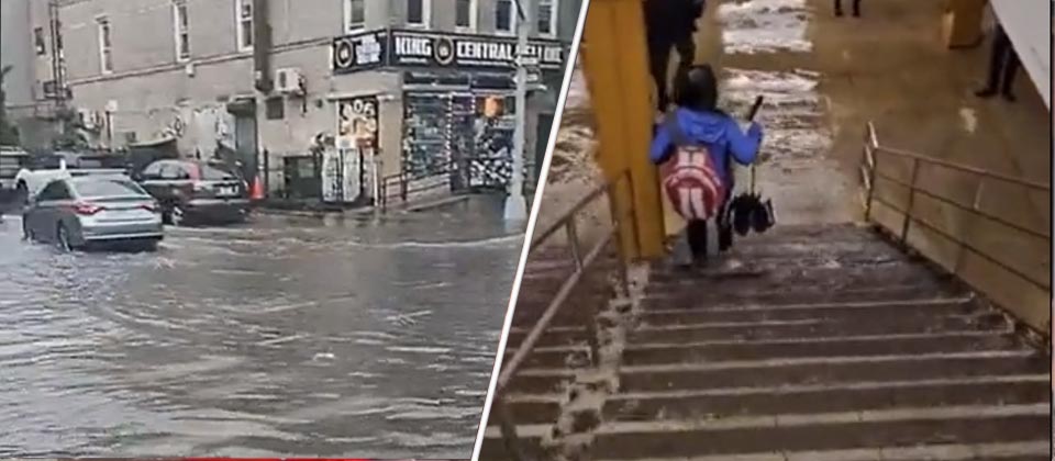 Viralizan inundaciones en Brooklyn, Nueva York, debido a las lluvias
