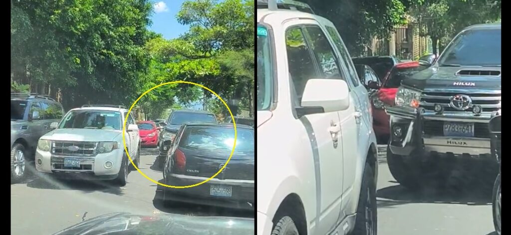 Conductor en sentido contrario se ve obligado a detenerse: «Y todavía sale bravo» (VIDEO)