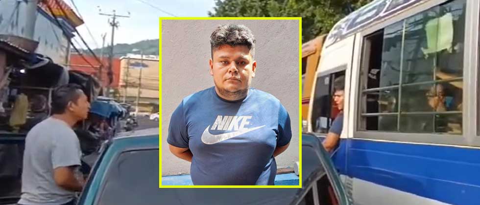 Tras denuncia, capturan a microbusero que iba como «loco» por todo Soyapango